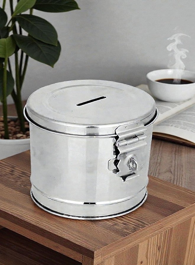 Standify® 800ML Small Money Bank_A Stainless Steel Money Box Heavy Duty Bachat Gulak for Kids & Adults Unbreakable Piggy Bank. - Image 3